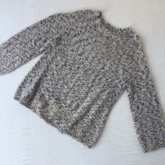 Lou & Grey Eyelash Knit Sweater XL Multi Color Marled Fuzzy Pullover - Picture 9 of 12